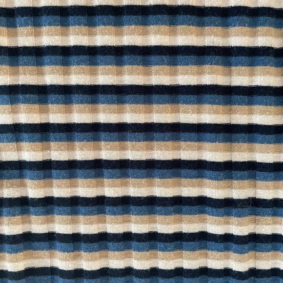 Madewell Fine Ribbed Turtleneck Long Sleeve Small Dark Mediterranean Windmill - Picture 9 of 15